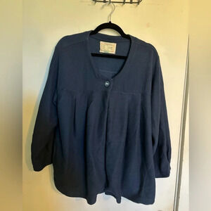 Anthropologie Saturday Sunday one button cardigan with pockets cotton/poly blend